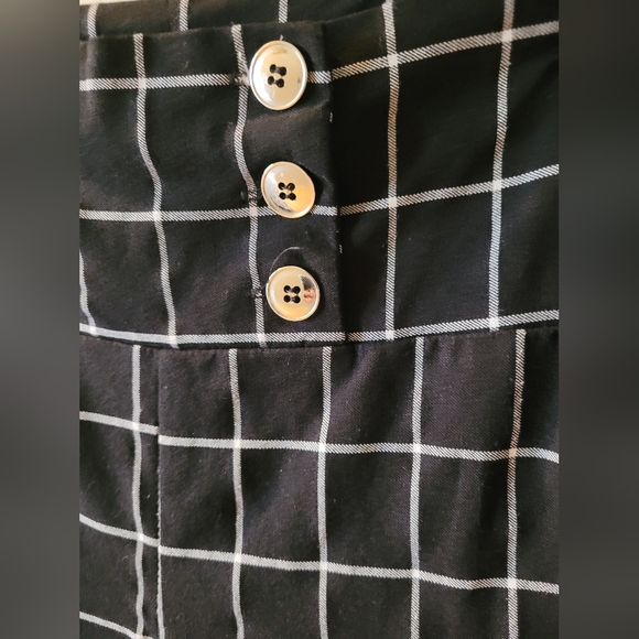 Made in Canada Spandex Checkered Cigarette Pant Crop Ankle - Picture 3 of 5